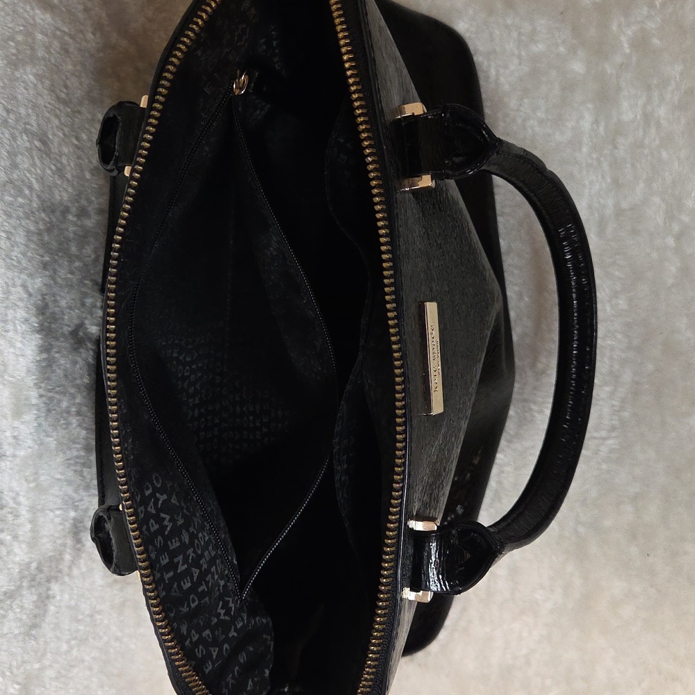 kate spade Black Patent Satchel with Pink Scarf Accent - Picture 3 of 7